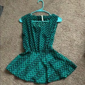 Open back peplum top